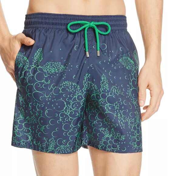 Vilebrequin Mahina Bubble-Turtle Print Swim Trunks - Size Large - Picture 1 of 8